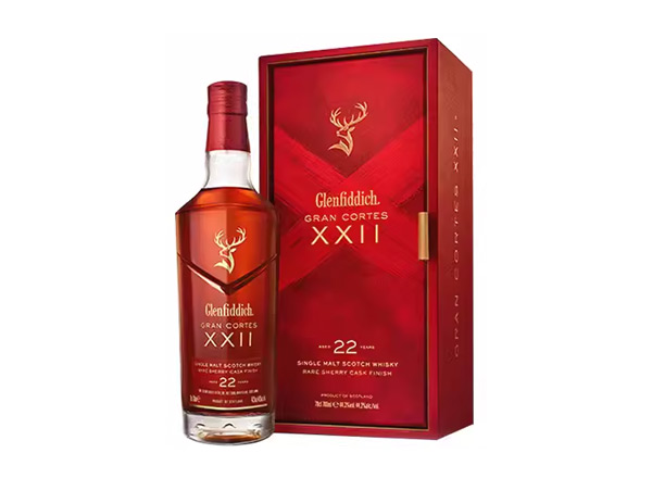 天津回收格兰菲迪22年璀璨珍藏版威士忌700ml礼盒装Glenfiddich XXII苏格兰威士忌