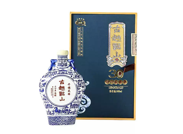 天津黄酒回收古越龙山黄酒千福花雕三十年陈酿绍兴花雕酒500ml礼盒装